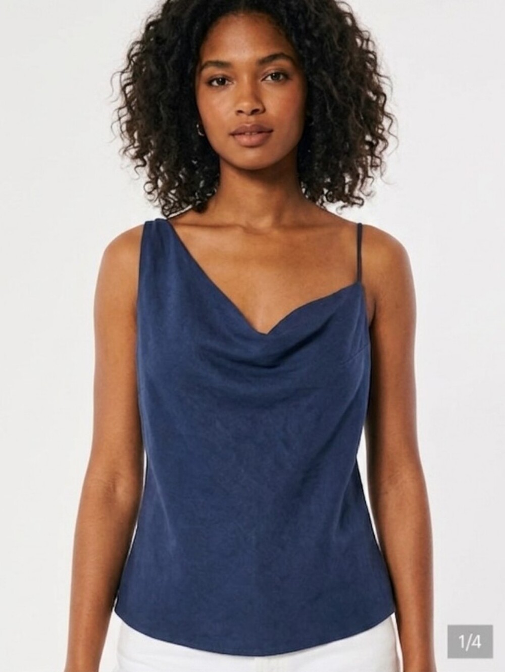 Holister One Shoulder Top- Linen And Viscose